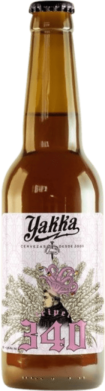 5,95 € Envío gratis | Cerveza Yakka 340 Tripel Malt — Triple Malta Castilla la Mancha España Botellín Tercio 33 cl