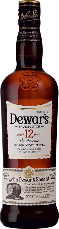 39,95 € Spedizione Gratuita | Whisky Blended Dewar's Regno Unito 12 Anni 70 cl