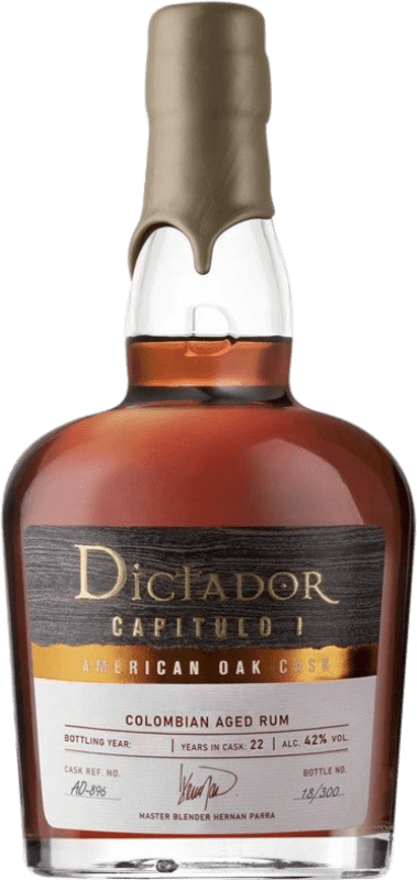 139,95 € Бесплатная доставка | Ром Dictador Capítulo 1 American Oak Колумбия бутылка 70 cl