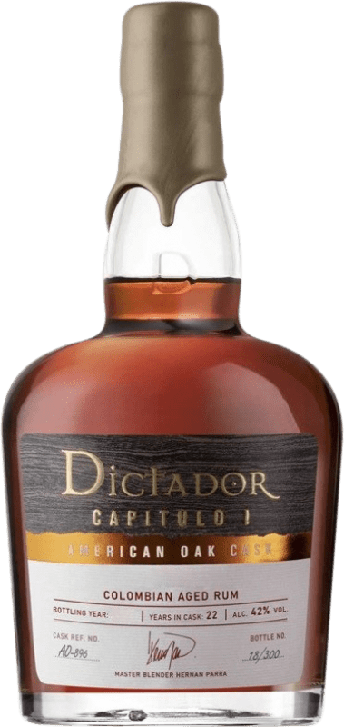 139,95 € Envío gratis | Ron Dictador Capítulo 1 American Oak Colombia Botella 70 cl