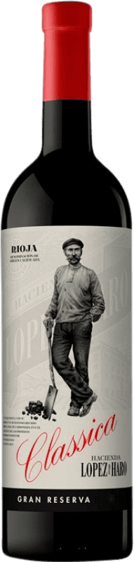 65,95 € 送料無料 | 赤ワイン Hacienda López de Haro Classica Tinto グランド・リザーブ D.O.Ca. Rioja ラ・リオハ スペイン Tempranillo, Grenache ボトル 75 cl