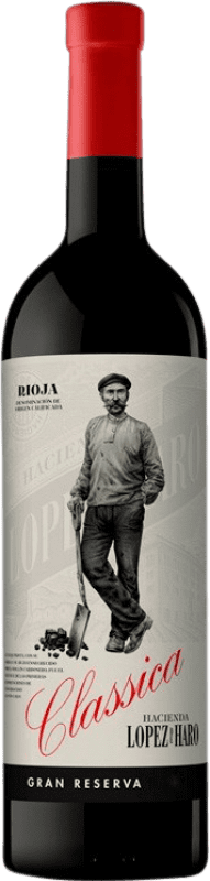 71,95 € 送料無料 | 赤ワイン Hacienda López de Haro クラシック グラン・レセルバ D.O.Ca. Rioja ラ・リオハ スペイン Tempranillo — テンプラニーリョ, Garnacha — グルナッシュ 75 cl