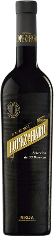 42,95 € 送料無料 | 赤ワイン Hacienda López de Haro 30 Barricas D.O.Ca. Rioja ラ・リオハ スペイン Tempranillo, Grenache ボトル 75 cl