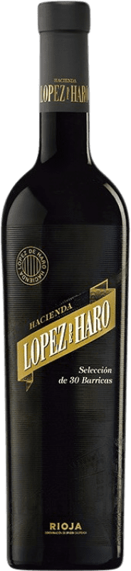 42,95 € Envío gratis | Vino Tinto Hacienda López de Haro 30 Barricas D.O.Ca. Rioja La Rioja España Tempranillo, Garnacha 75 cl