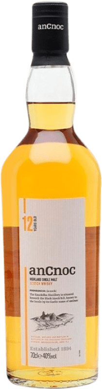56,95 € Spedizione Gratuita | Whisky Single Malt anCnoc Knockdhu Highlands Regno Unito 12 Anni Bottiglia 70 cl
