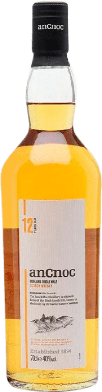 56,95 € Envio grátis | Whisky Single Malt anCnoc Knockdhu Highlands Reino Unido 12 Anos Garrafa 70 cl