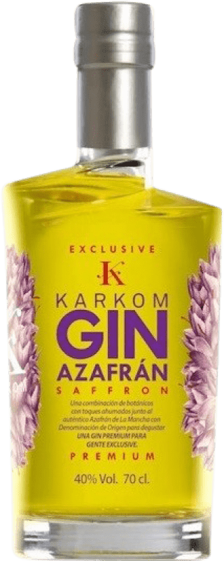 38,95 € Envio grátis | Gin Karkom Azafrán Gin Castela-Mancha Espanha Garrafa 70 cl