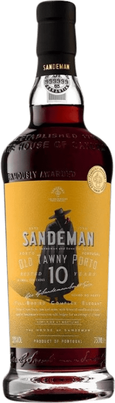 23,95 € Kostenloser Versand | Rotwein Sandeman Porto Tawny I.G. Porto Portugal Touriga Franca, Touriga Nacional, Tinta Roriz, Tinta Amarela, Tinta Cão, Tinta Barroca 10 Jahre Flasche 75 cl