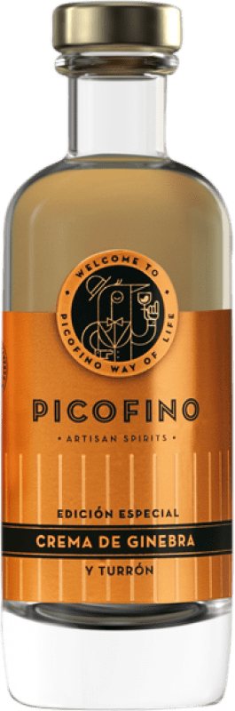 14,95 € Envio grátis | Licor Creme Patito Ruso Picofino Ginebra Turrón Principado das Astúrias Espanha Garrafa Pequena 20 cl