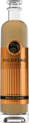 33,95 € Envío gratis | Crema de Licor Patito Ruso Picofino Ginebra Turrón Principado de Asturias España Botella 70 cl