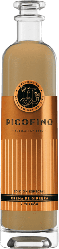 33,95 € Envío gratis | Crema de Licor Patito Ruso Picofino Ginebra Turrón Principado de Asturias España Botella 70 cl