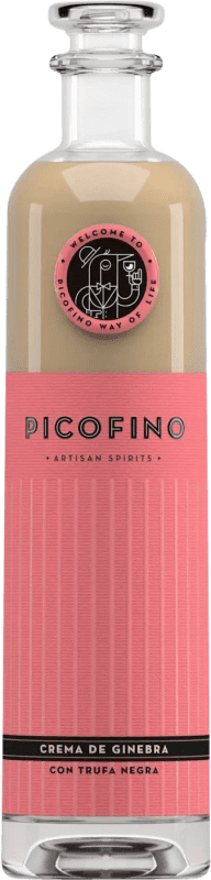 33,95 € Envío gratis | Crema de Licor Patito Ruso Picofino Ginebra Trufa Negra Principado de Asturias España Botella 70 cl