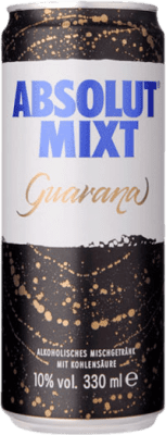 4,95 € Envio grátis | Vodca Absolut Mixt Guarana Suécia Lata 33 cl