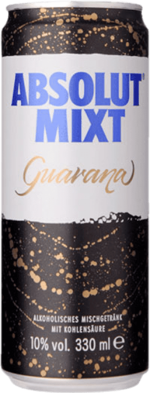 4,95 € 免费送货 | 伏特加 Absolut Mixt Guarana 瑞典 铝罐 33 cl