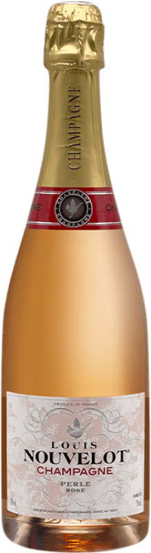 39,95 € Envio grátis | Espumante rosé Baron Albert Louis Nouvelot Perle Rosé Brut A.O.C. Champagne Champagne França Pinot Preto, Chardonnay, Pinot Meunier Garrafa 75 cl