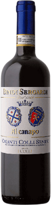 17,95 € 免费送货 | 红酒 Bindi Sergardi Il Colli al Canapo Colli Senesi D.O.C.G. Chianti 意大利 Sangiovese 瓶子 75 cl