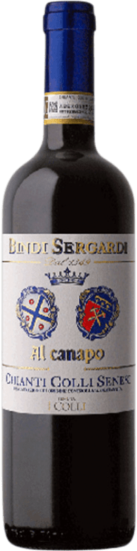 13,95 € Бесплатная доставка | Красное вино Bindi Sergardi Il Colli al Canapo Colli Senesi D.O.C.G. Chianti Италия Sangiovese — Санджовезе Бутылка 75 cl
