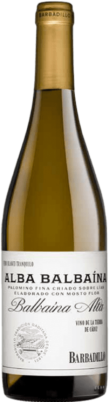 15,95 € Envoi gratuit | Vin Blanc Barbadillo Alba Balbaína I.G.P. Vino de la Tierra de Cádiz Andalousie Espagne Palomino Fino 75 cl