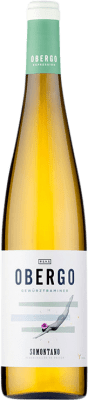 10,95 € Envío gratis | Vino blanco Obergo D.O. Somontano Cataluña España Gewürztraminer Botella 75 cl