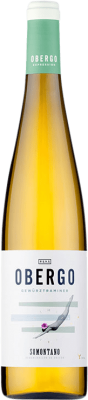 10,95 € 免费送货 | 白酒 Obergo D.O. Somontano 加泰罗尼亚 西班牙 Gewürztraminer 瓶子 75 cl