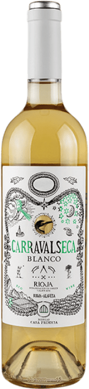 10,95 € 免费送货 | 白葡萄酒 Casa Primicia Carravalseca D.O.Ca. Rioja 拉里奥哈 西班牙 Tempranillo — 丹魄, Verdejo — 维德霍, Sauvignon — 苏维浓 75 cl