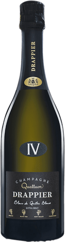 121,95 € 免费送货 | 白起泡酒 Drappier Quattuor Blanc de Quatre Blancs A.O.C. Champagne 香槟酒 法国 Chardonnay, Petit Meslier 瓶子 75 cl