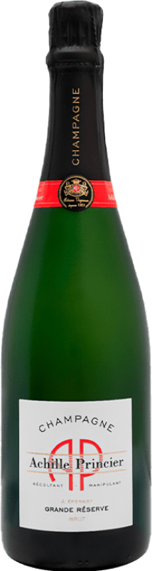 39,95 € 送料無料 | 白スパークリングワイン Gilles Mansard Achille Princier Brut グランド・リザーブ A.O.C. Champagne シャンパン フランス Pinot Black, Chardonnay, Pinot Meunier ボトル 75 cl