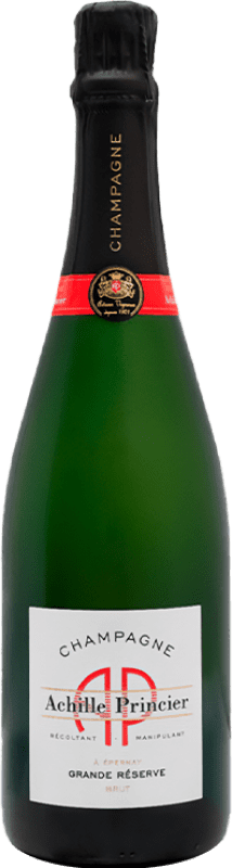 29,95 € Envoi gratuit | Vin Mousseux Blanc Gilles Mansard Achille Princier Brut Grande Réserve A.O.C. Champagne Champagne France Pinot Noir, Chardonnay, Pinot Meunier 75 cl