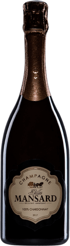 43,95 € Бесплатная доставка | Белое игристое Gilles Mansard A.O.C. Champagne шампанское Франция Chardonnay бутылка 75 cl