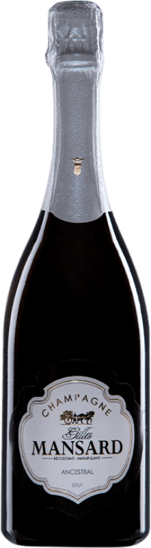 43,95 € 送料無料 | 白スパークリングワイン Gilles Mansard Ancestral Brut A.O.C. Champagne シャンパン フランス Pinot Black, Chardonnay, Pinot Meunier ボトル 75 cl