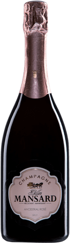 46,95 € Envio grátis | Espumante rosé Gilles Mansard Ancestral Rosé A.O.C. Champagne Champagne França Pinot Preto, Chardonnay, Pinot Meunier Garrafa 75 cl