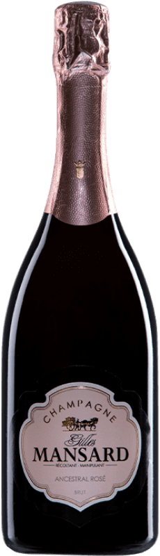 36,95 € Envoi gratuit | Vin Mousseux Rosé Gilles Mansard Ancestral Rosé A.O.C. Champagne Champagne France Pinot Noir, Chardonnay, Pinot Meunier Bouteille 75 cl
