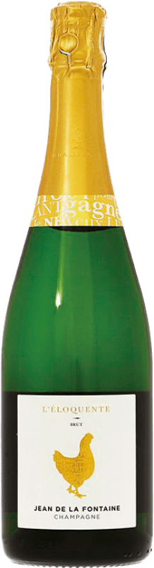 29,95 € Kostenloser Versand | Weißer Sekt Jean de la Fontaine L'Eloquente Brut — Herb A.O.C. Champagne Champagner Frankreich Pinot Noir — Spätburgunder, Chardonnay, Pinot Meunier — Schwarzriesling Flasche 75 cl