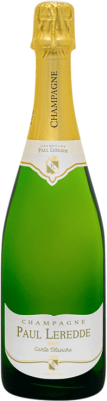 26,95 € 免费送货 | 白起泡酒 Paul Leredde Carte Blanche A.O.C. Champagne 香槟酒 法国 Pinot Noir — 黑皮诺, Chardonnay — 莎当妮, Pinot Meunier — 黑皮诺·莫尼耶 75 cl