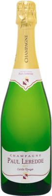 28,95 € Kostenloser Versand | Weißer Sekt Paul Leredde Carte Rouge A.O.C. Champagne Champagner Frankreich Spätburgunder, Chardonnay, Pinot Meunier Flasche 75 cl