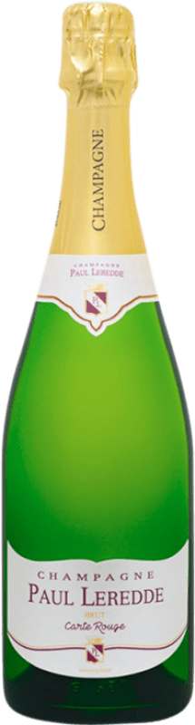28,95 € Envío gratis | Espumoso blanco Paul Leredde Carte Rouge A.O.C. Champagne Champagne Francia Pinot Negro, Chardonnay, Pinot Meunier Botella 75 cl