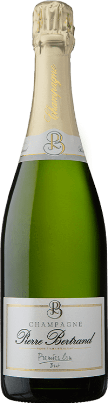 46,95 € Envio grátis | Espumante branco Pierre Bertrand Premier Cru Brut A.O.C. Champagne Champagne França Pinot Preto, Chardonnay, Pinot Meunier Garrafa 75 cl