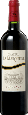 9,95 € 免费送货 | 红酒 Château La Maroutine Rouge A.O.C. Bordeaux 波尔多 法国 Merlot, Cabernet Sauvignon 瓶子 75 cl