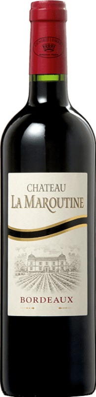 9,95 € 送料無料 | 赤ワイン Château La Maroutine Rouge A.O.C. Bordeaux ボルドー フランス Merlot, Cabernet Sauvignon ボトル 75 cl