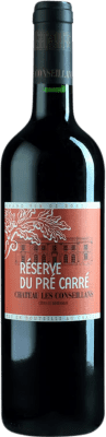 16,95 € 免费送货 | 红酒 Château Les Conseillans Pré Carré 预订 A.O.C. Côtes de Bordeaux 波尔多 法国 Merlot, Cabernet Sauvignon, Cabernet Franc, Malbec 瓶子 75 cl