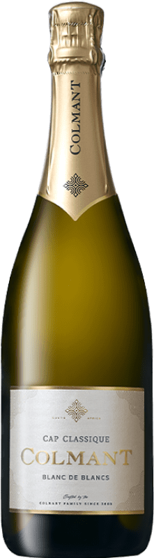 44,95 € 免费送货 | 白起泡酒 Colmant Classique Blanc de Blancs I.G. Franschhoek 南非 Chardonnay 瓶子 75 cl