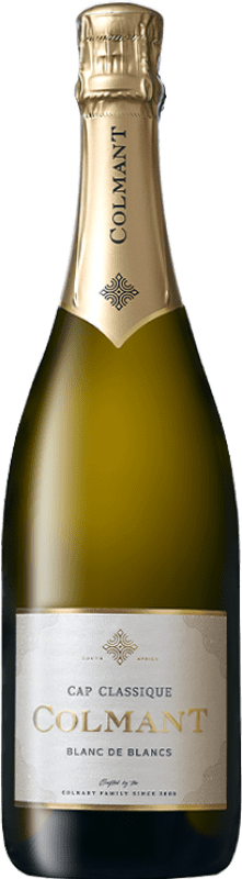 46,95 € Kostenloser Versand | Weißer Sekt Colmant Klassisch, Blanc de Blancs I.G. Franschhoek Südafrika Chardonnay Flasche 75 cl