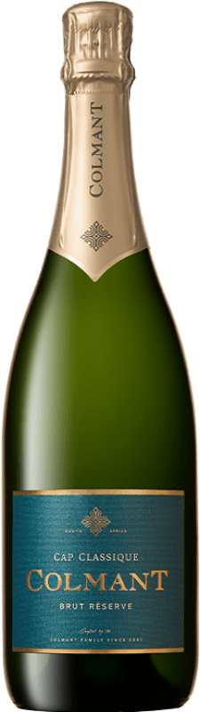 49,95 € Kostenloser Versand | Weißer Sekt Colmant Cap Classique Brut Reserve I.G. Franschhoek Südafrika Spätburgunder, Chardonnay Flasche 75 cl