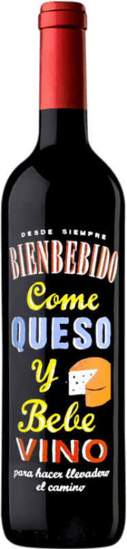 6,95 € 免费送货 | 红酒 Democratic Bienbebido Come Queso 西班牙 Tempranillo 瓶子 75 cl