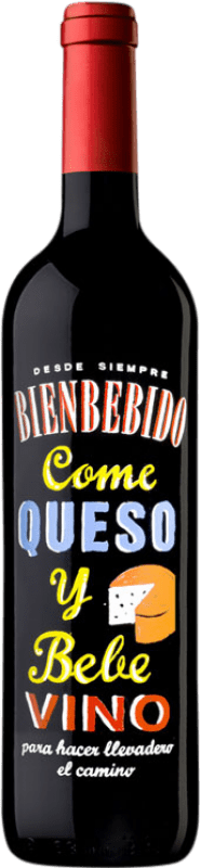 6,95 € Envío gratis | Vino tinto Vintae Bienbebido Come Queso España Tempranillo Botella 75 cl