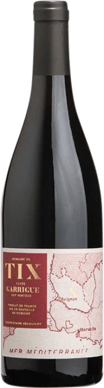 10,95 € 免费送货 | 红酒 Domaine du Tix Cuvée Garrigue A.O.C. Côtes du Ventoux 法国 Syrah, Grenache 瓶子 75 cl