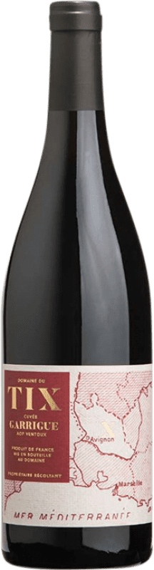 10,95 € Free Shipping | Red wine Domaine du Tix Cuvée Garrigue A.O.C. Côtes du Ventoux France Syrah, Grenache Bottle 75 cl