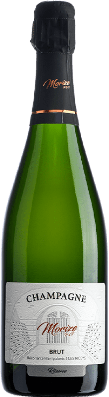 48,95 € Envio grátis | Espumante branco Domaine Morize Brut Reserva A.O.C. Champagne Champagne França Pinot Preto, Chardonnay Garrafa 75 cl