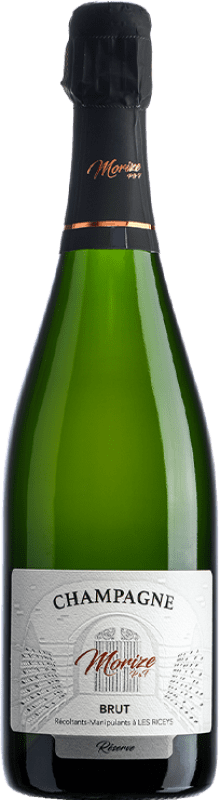 49,95 € Kostenloser Versand | Weißer Sekt Domaine Morize Brut — Herb Reserve — Gereift A.O.C. Champagne Champagner Frankreich Pinot Noir — Spätburgunder, Chardonnay Flasche 75 cl