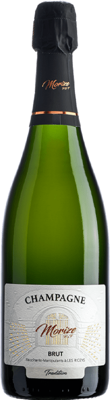 48,95 € Envio grátis | Espumante branco Domaine Morize Tradition Brut A.O.C. Champagne Champagne França Pinot Preto Garrafa 75 cl